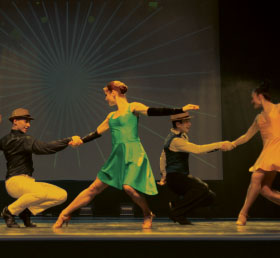 Dancers performing.
